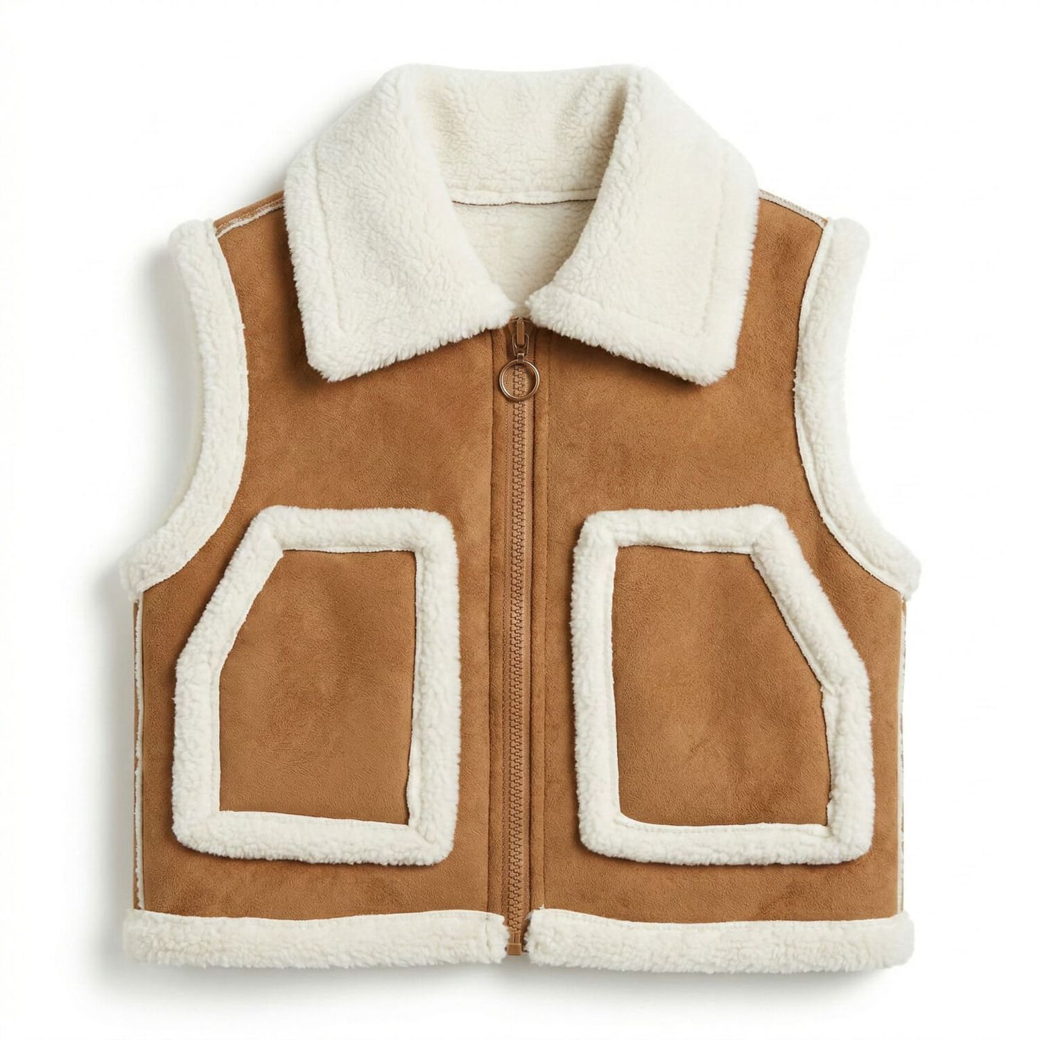 Chaleco Borrego Unisex Sin Mangas Invierno Estilo Europeo image number 0.0