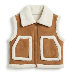 Chaleco Borrego Unisex Sin Mangas Invierno Estilo Europeo