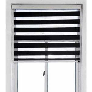 Cortina Roller Dúo Zebra Negra 60x220 Cm