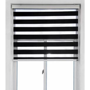 Cortina Roller D&uacute;o Zebra Negra 60x220 Cm