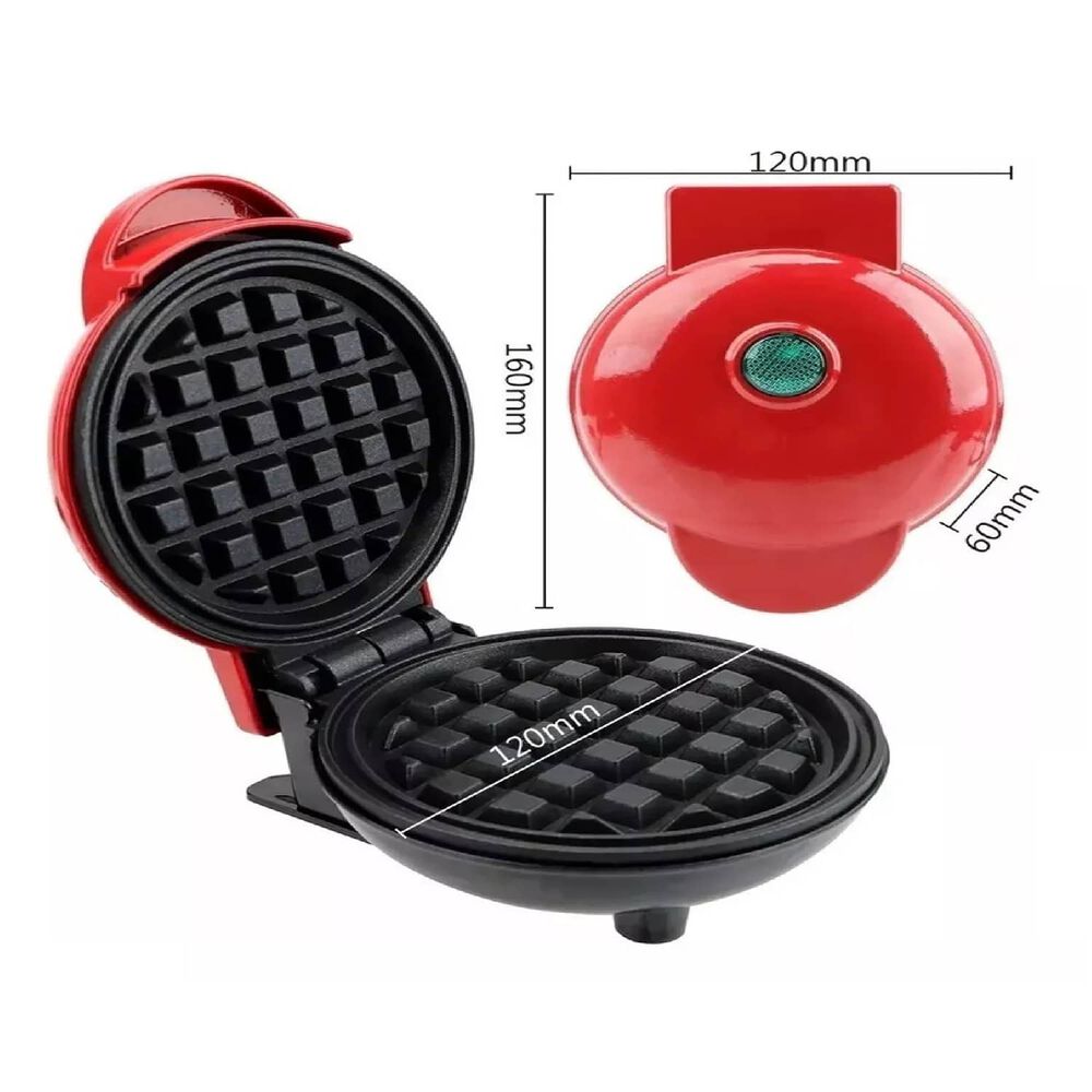 Mini Waflera Reposter&iacute;a El&eacute;ctrica Redonda Wafles Rojo image number 2.0