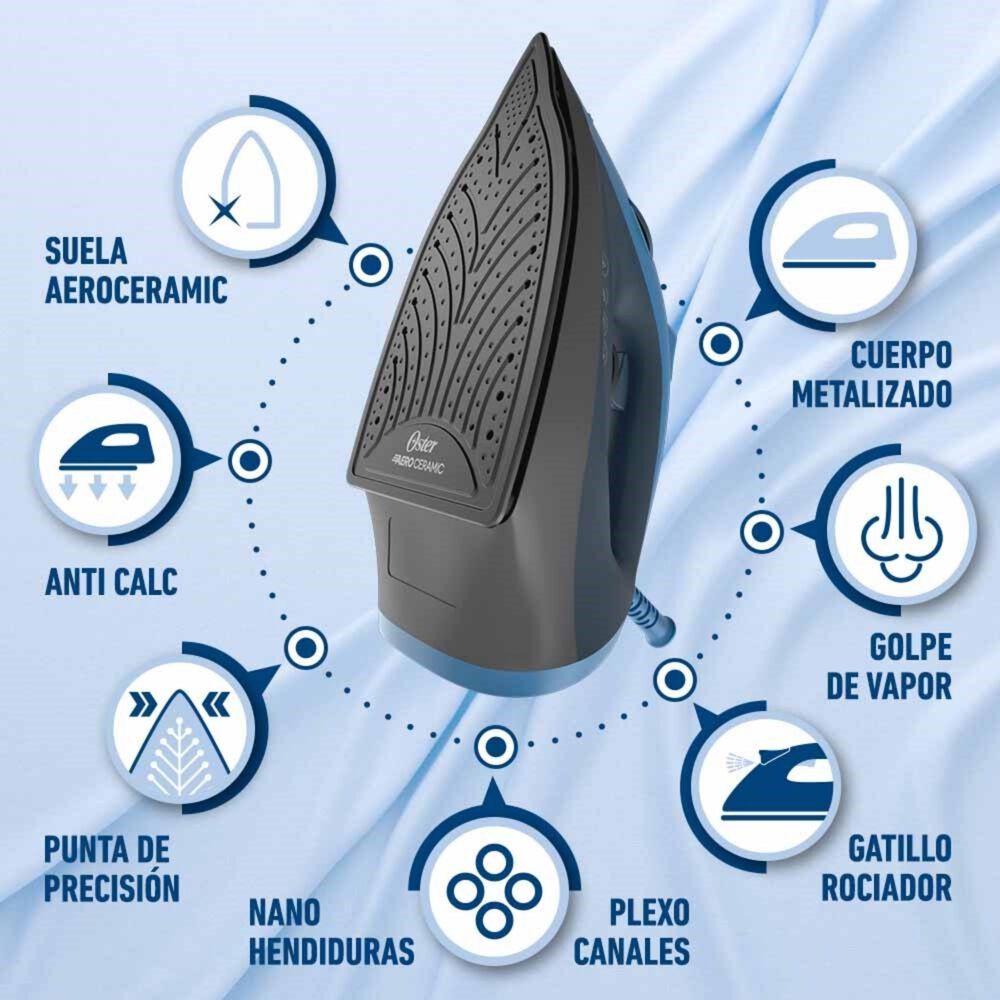 Plancha De Vapor Oster Con Base De Cer&aacute;mica Gcstbs6052 image number 8.0