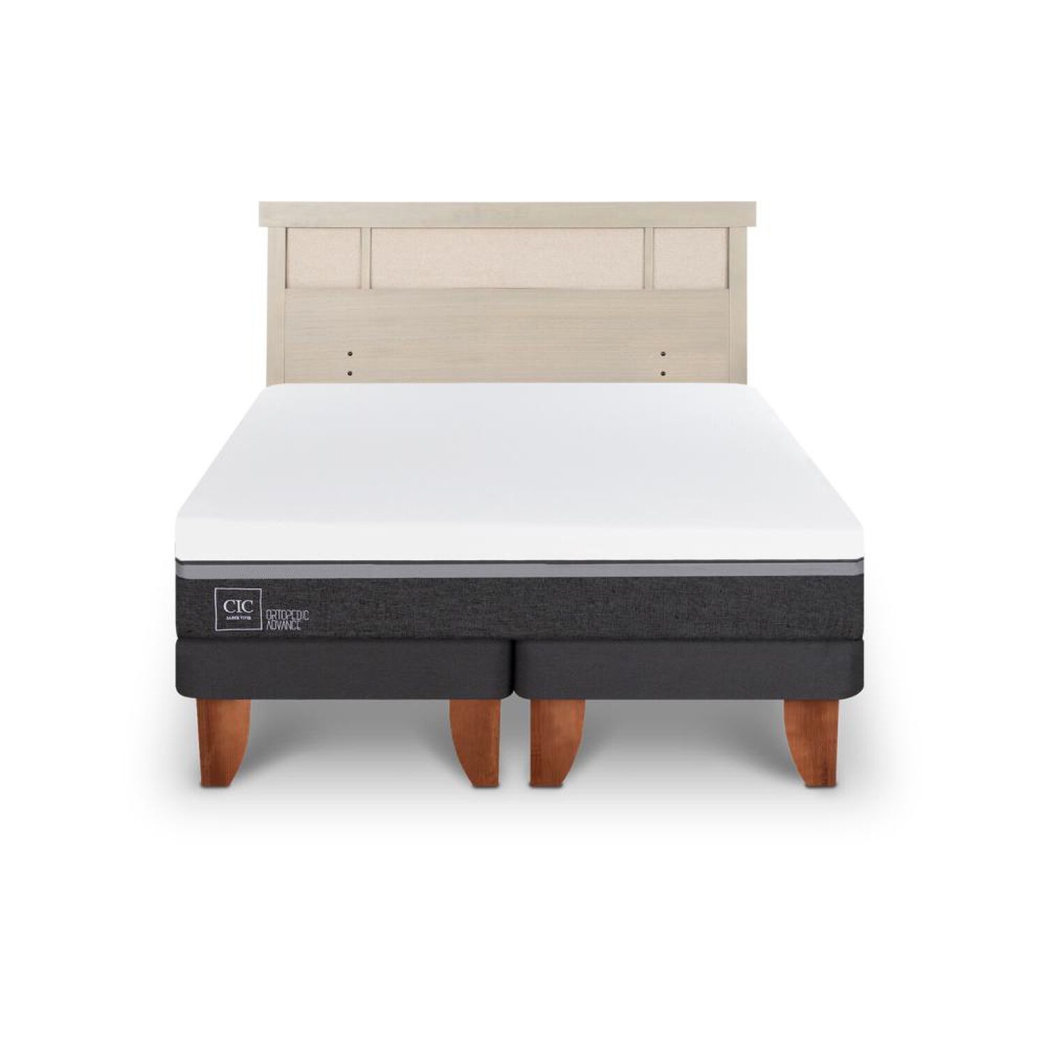 Cama Europea Cic Ortopedic Advance / 2 Plazas / Base Dividida + Respaldo image number 0.0