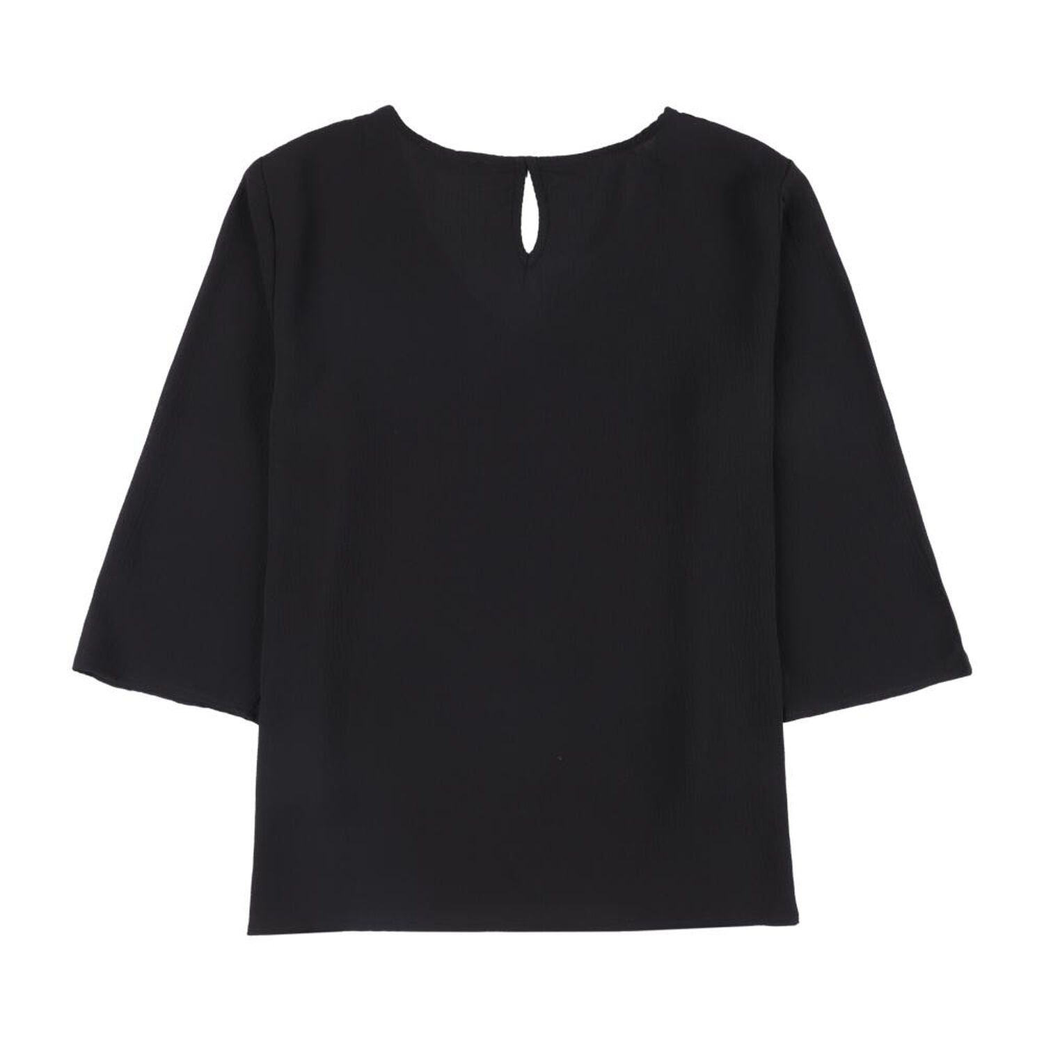 Blusa Lisa Manga 3/4 Cuello V Mujer Lesage image number 1.0