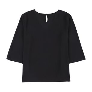 Blusa Lisa Manga 3/4 Cuello V Mujer Lesage