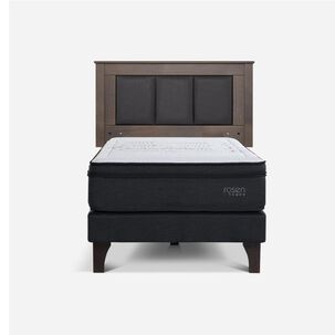 Cama Europea Rosen Tempo / 1.5 Plazas / Base Normal + Respaldo