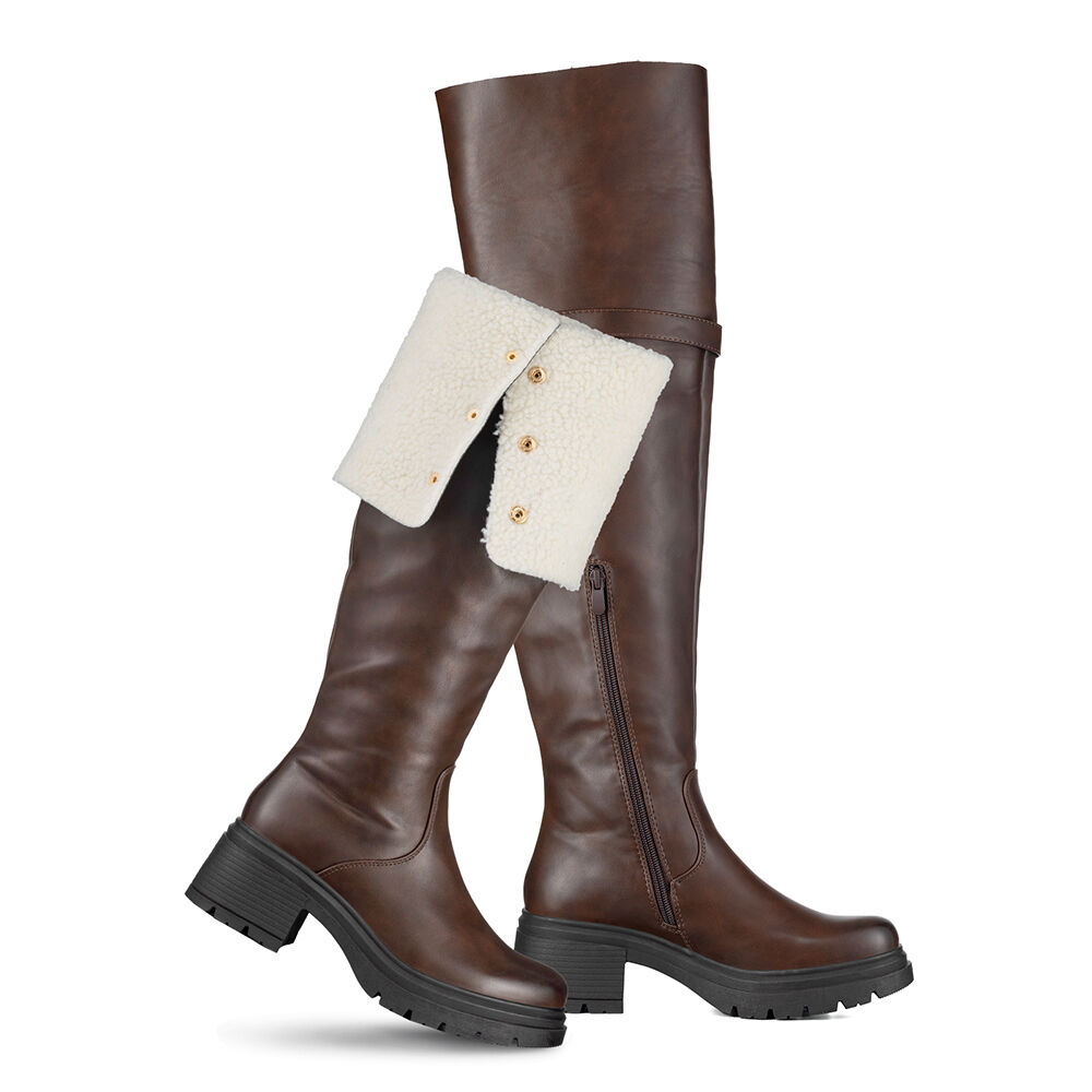 Botas Largas Mujer De Moda Comodo Tacon Grueso Weide Czy615 image number 4.0