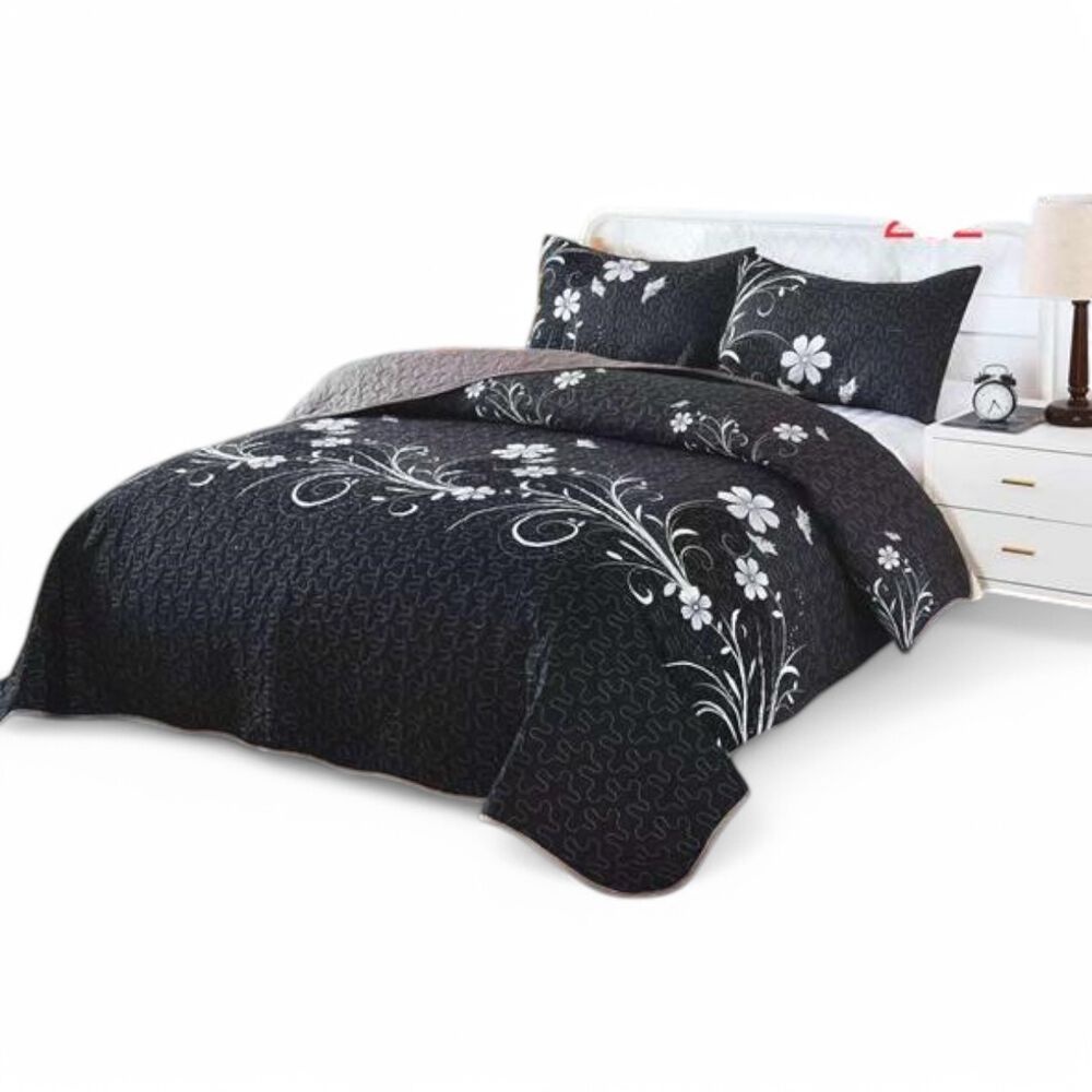 Cubrecama De Verano 2 Plazas Quilt + 2 Fundas De Almohada Cobertor Delgado Qvr2-124 image number 0.0