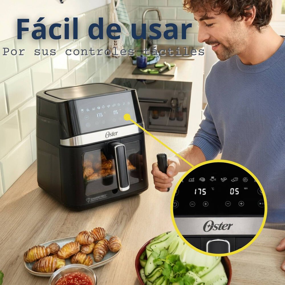 Oster Freidora De Aire Digital, Recubrimiento Oster Diamondforce, 6l De Capacidad, 10 Programas Autom&aacute;ticos, Ckstaf60wddf image number 9.0