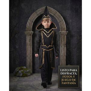 Disfraz Infantil Mago Oscuro Hechiero Medieval