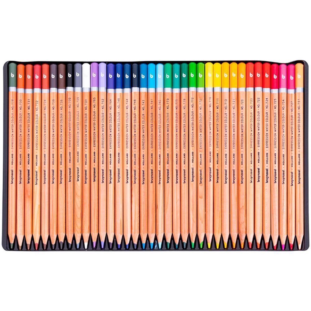 Lápices Acuarelables 36 Colores + Pincel Caja Metálica image number 1.0