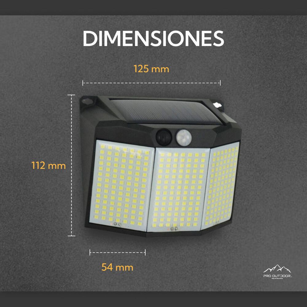 2 Aplique 294 Led Solar Contra Agua image number 1.0