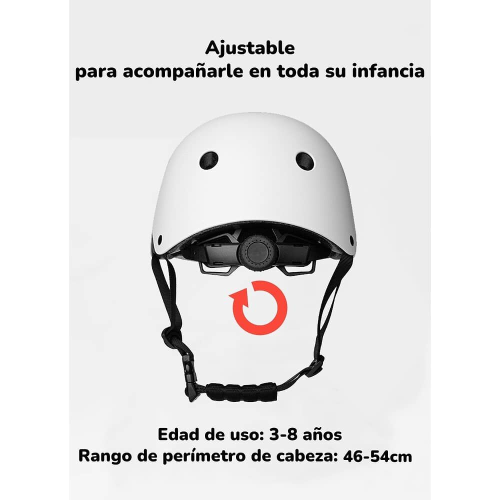 Casco Infantil Bicicleta Regulable Fantasy Blanco Lubabycas image number 6.0
