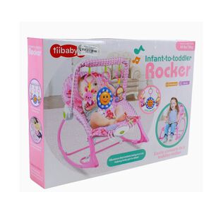 Silla Nido Mecedora Para Beb&eacute;s Y Ni&ntilde;os Con Barra De Juguetes Desmontable Rosa