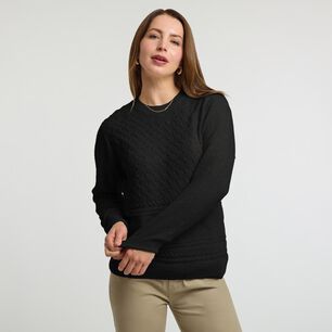Sweater Chenille Manga Larga Cuello Redondo Mujer Geeps