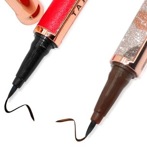 Delineador De Ojos A Prueba De Agua Negro Y Marron 2 En 1