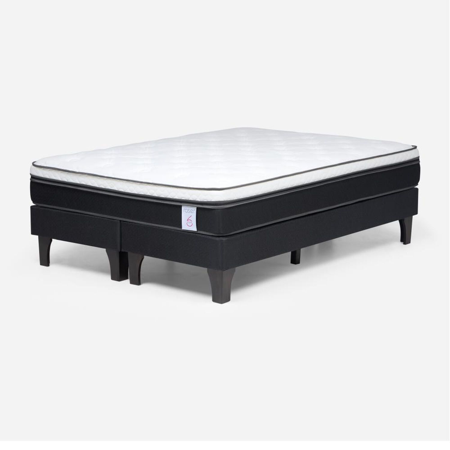 Cama Europea Rosen New Style 6 / 2 Plazas / Base Dividida + Set De Maderas image number 7.0