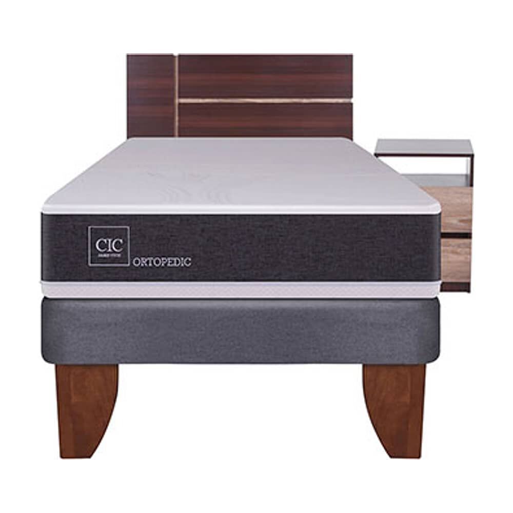 Cama Europea Cic New Ortopedic / 1.5 Plazas / Base Normal + Set De Maderas image number 5.0