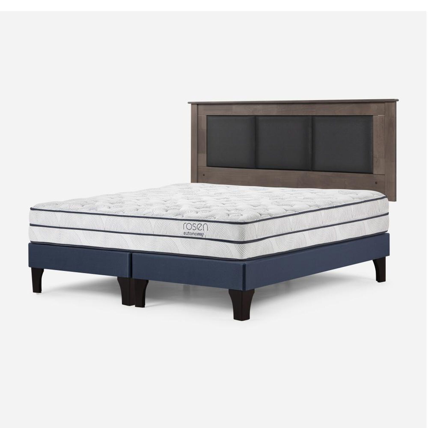 Cama Europea Rosen Autonomy Sky / King / Base Dividida + Respaldo image number 2.0