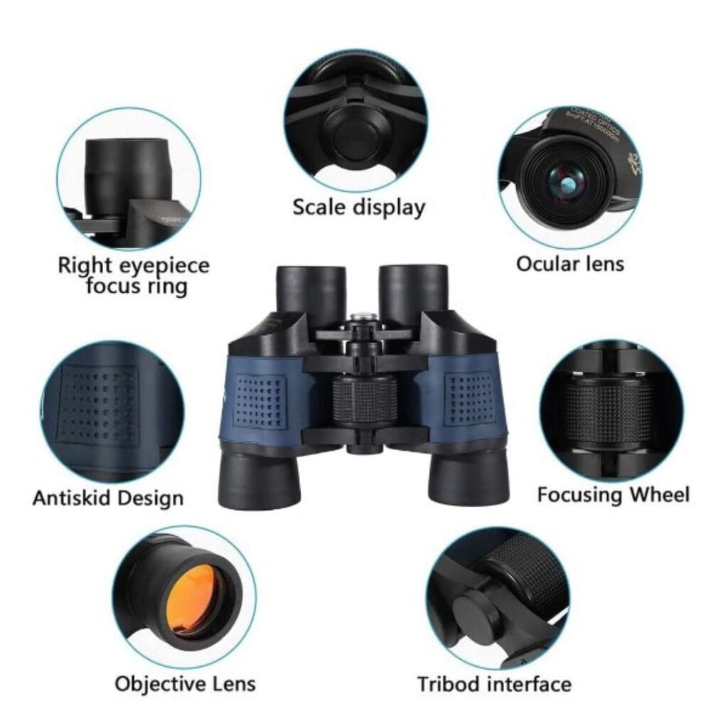 Binoculares Profesionales 60x60 Caza Binocular 1000m Pro image number 5.0