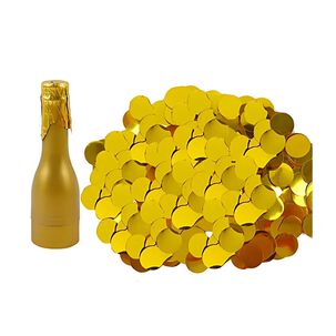 Lanza Confeti Botella Champán Dorado 5x16cm 1 Pieza Fiesta