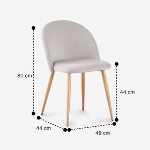 Pack 4 Sillas De Comedor N&oacute;rdica Gris