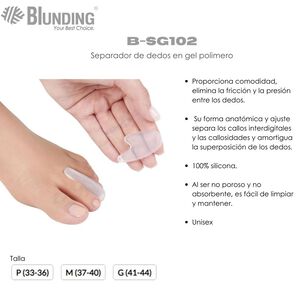 Separador De Dedos En Gel Polimero L-blunding