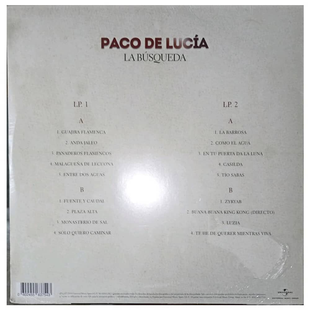 Paco De Lucia - La Busqueda (2lp) (picture Disc) | Vinilo image number 1.0