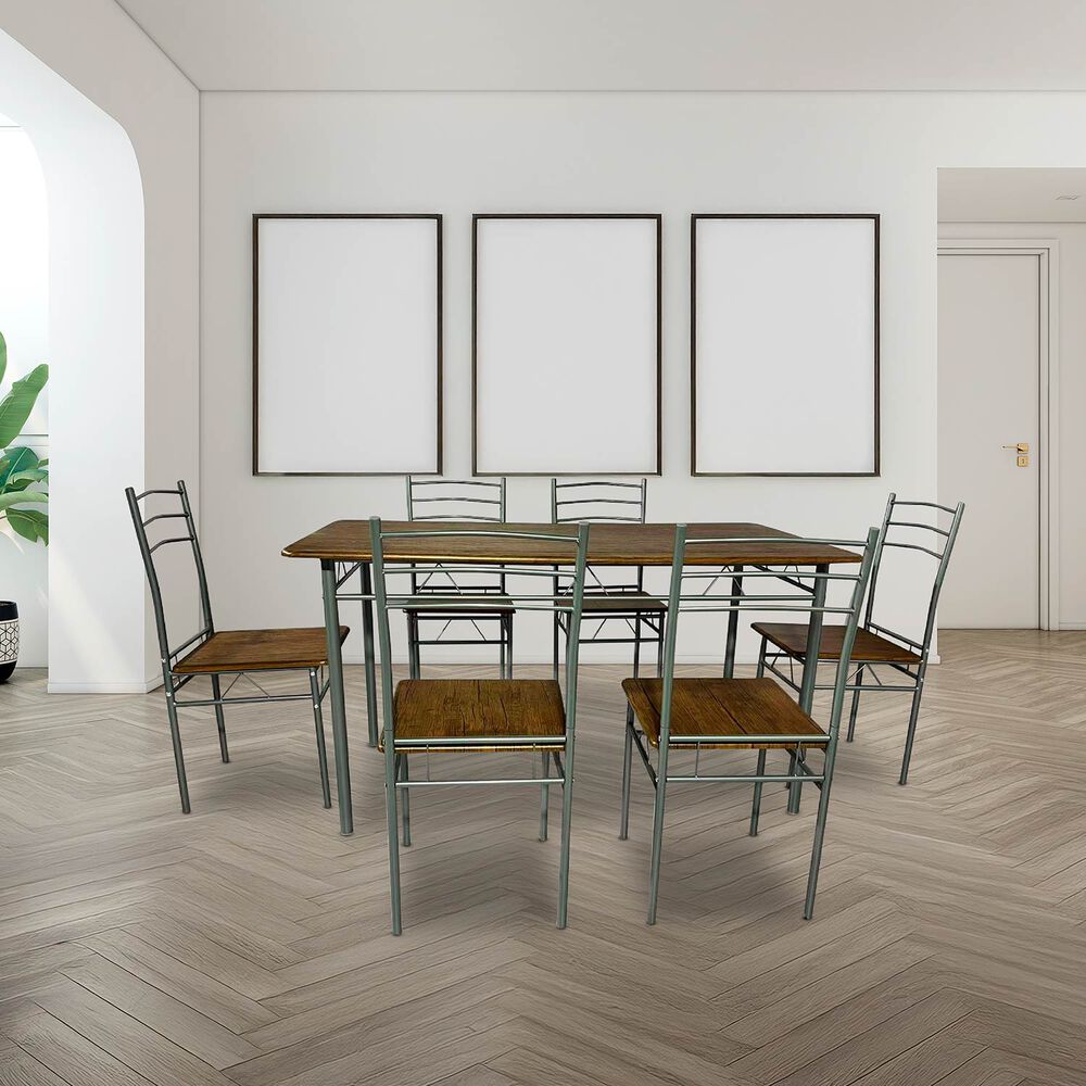 Juego De Comedor 6p Capri Silver 74x80x140 Cm image number 1.0