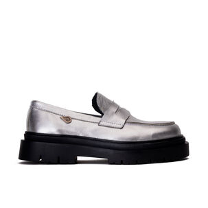 Mocasín Cuero Mármara Plata Landazuri