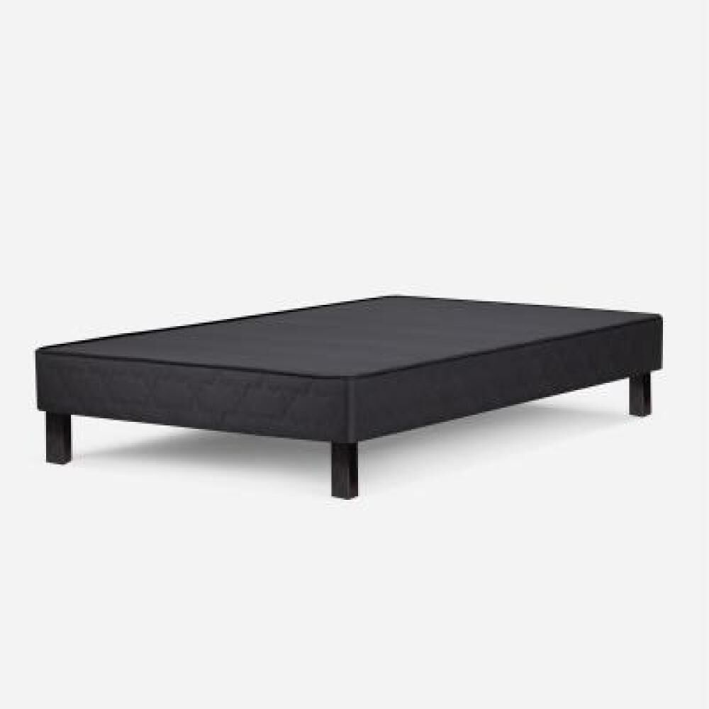 Cama Europea Rosen Wave / 1.5 Plazas / Base Normal + Set De Maderas Tabor Grafito image number 17.0