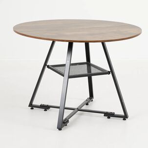 Mesa De Comedor Redonda Estilo Industrial Trn