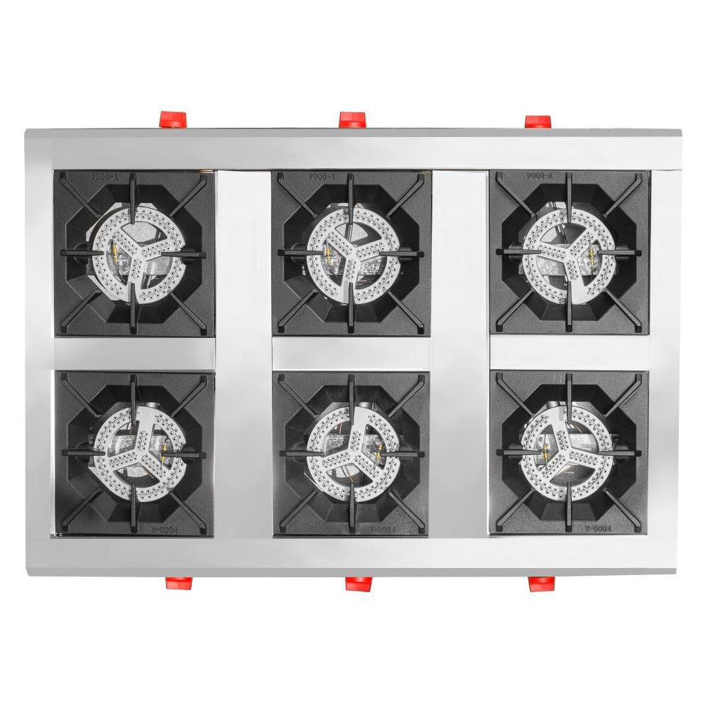 Anafe Ticgas Inox / 6 Quemadores / Gas Licuado image number 2.0