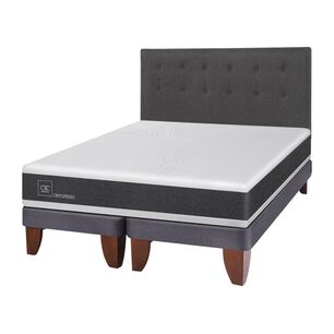 Cama Europea Cic Ortopedic / 2 Plazas / Base Dividida  + Respaldo