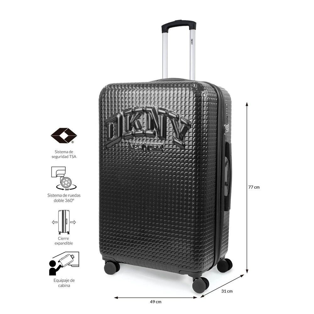 Pack 2 Maletas Donna Karan Hot Town M 20k + L 23k Negra Dkny image number 2.0