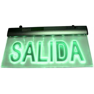 Letrero Led Salida Emergencia Verde Bater&iacute;a Respaldo 10h