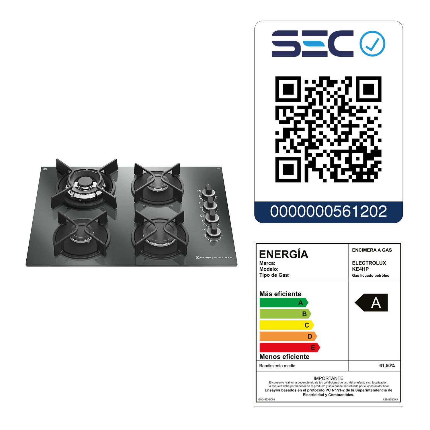 Encimera A Gas 4 Platos Home Pro Cocci&oacute;n Ke4hp Espejado image number 11.0