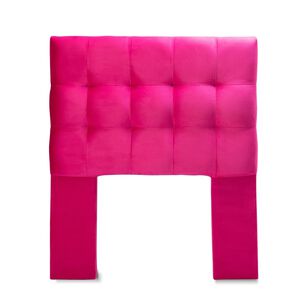 Respaldo Alicante Con Patas Felpa 1 Plaza Fucsia