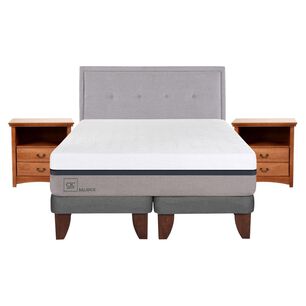Cama Europea Cic Balance / King / Base Dividida  + Set De Maderas