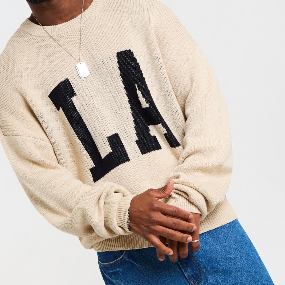 Sweater Slim Manga Larga Cuello Redondo Hombre Rolly Go image number 4.0