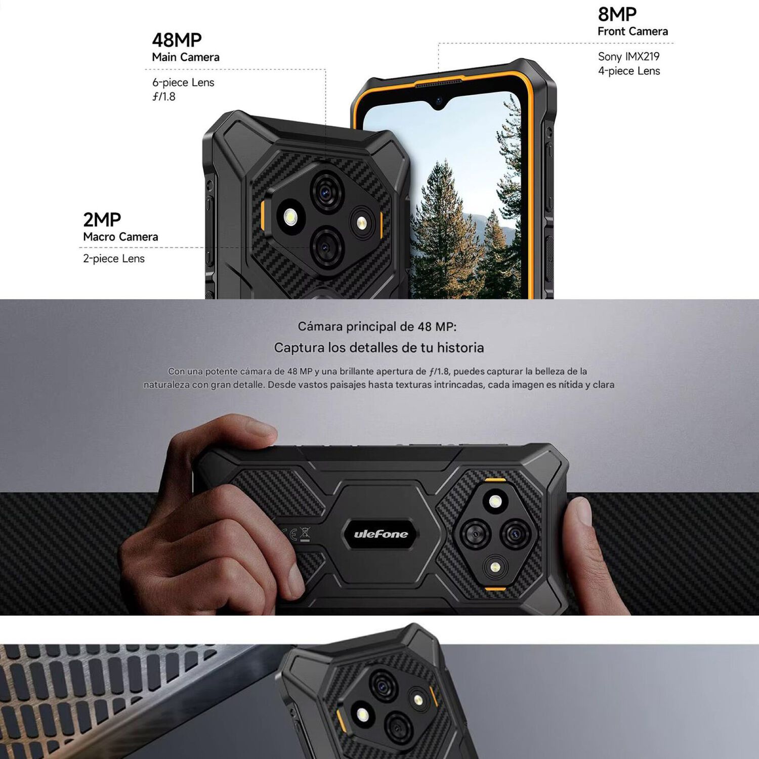 Ulefone Rugking 3 Pro Rugerizado Android 15 Resistente Agua image number 3.0