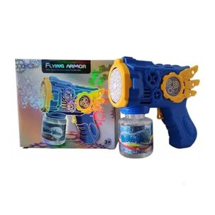 Pistola Lanza Burbujas El&eacute;ctrica Flying Armor Con Luces