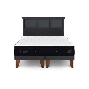 Cama Europea Cic Linea Premium / 2 Plazas / Base Dividida + Respaldo