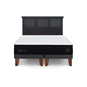 Cama Europea Cic Linea Premium / 2 Plazas / Base Dividida + Respaldo