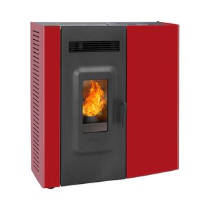 Estufa Pellet Amesti Slim 9000 Rojo