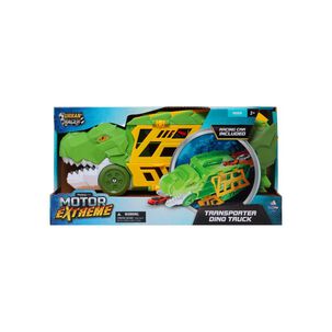 Transportador De Dinosaurio Con 1 Auto De Metal Happyline