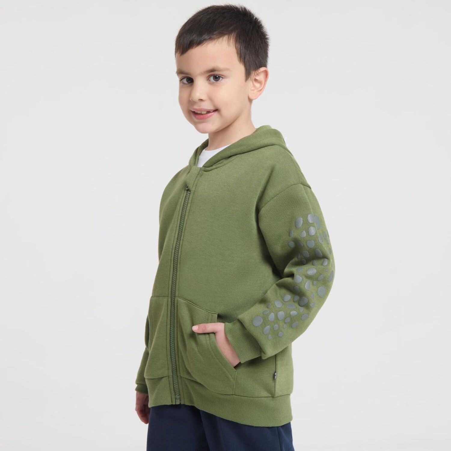Poler&oacute;n Cuello Redondo Con Capucha Ni&ntilde;o Topsis image number 2.0