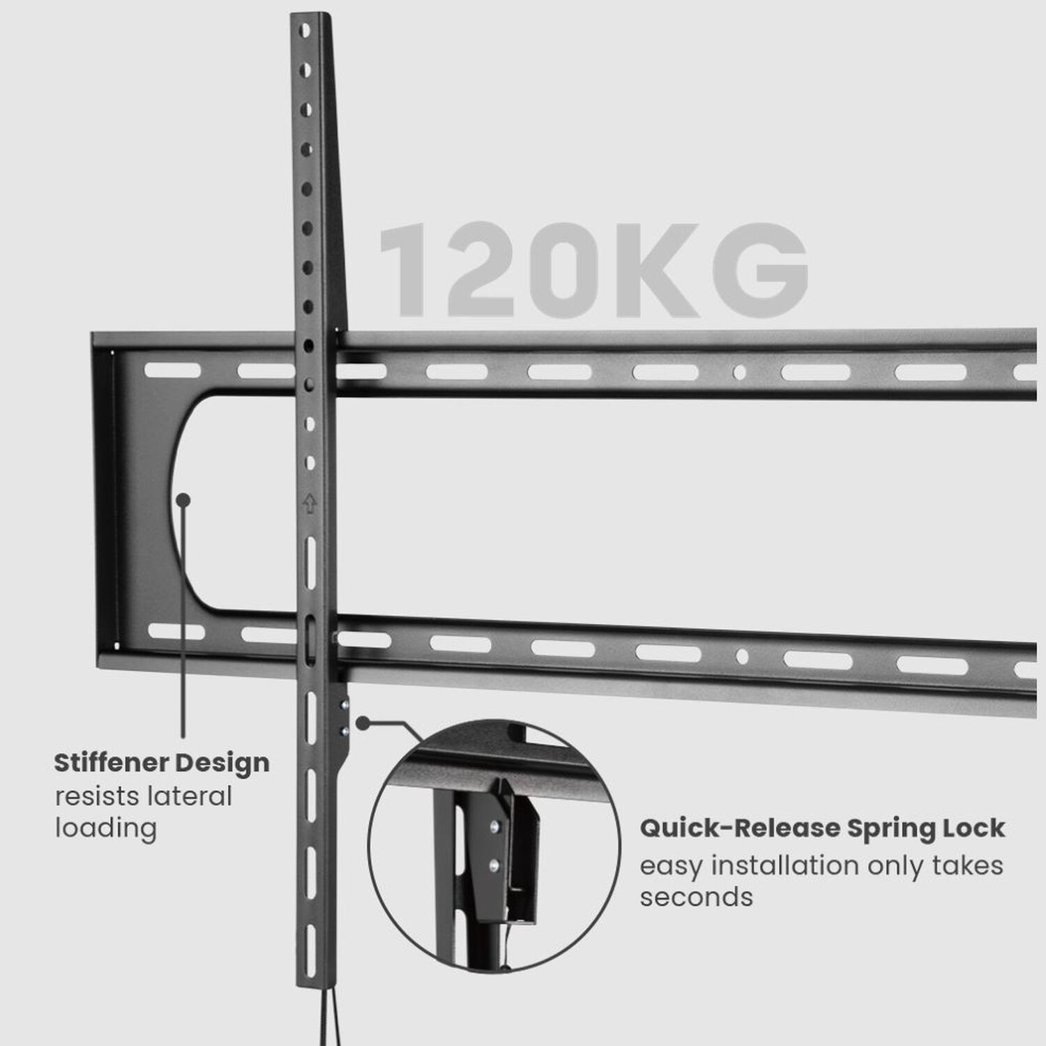 Soporte Fijo Para Tv De Alta Carga 60" ~ 120" - 120kg Sbrp73-69f Brasforma image number 7.0