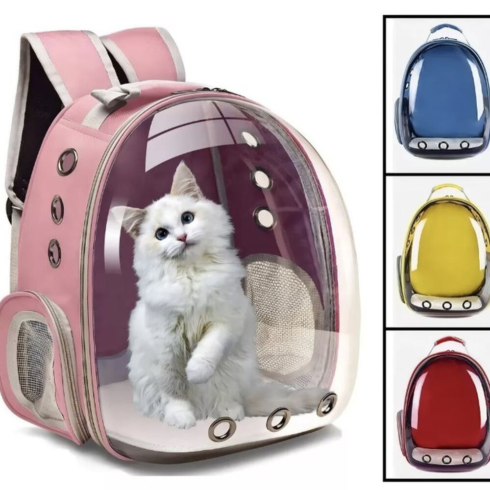 Bolso Mochila Porta Perros Jaula Transporte Perros Gatos Rosa image number 0.0