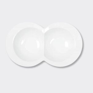 Bandeja De Cerámica Doble Para Servir